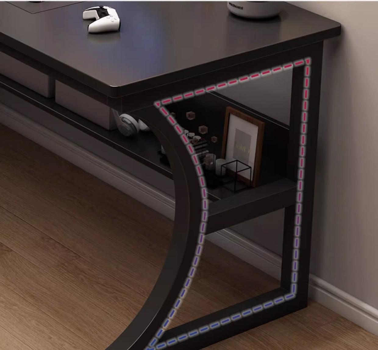 Computer desk desktop gaming table for home use with shelves office desk and chair simple desk bedroom study writing table