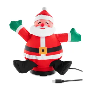Mini Desktop Inflatable Santa Claus - Adorable Office-Friendly Christmas Decoration with Whisper-Quiet Mode for Festive Cheer