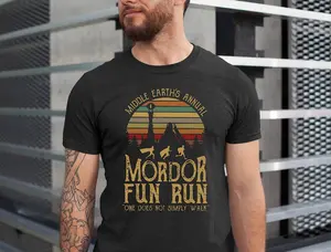 Mordor Fun Run Shirt, Middle Earth's Annual Mordor Fun Run One Does Not Simply Walk Shirt, Lord of the Rings Tshirt, LOTR Unisex Shirt