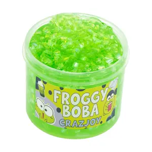 2.37oz Crystal Slime - Glitter Plastic Beads DIY Slime Set Crunchy Super Soft Non-Sticky Mud for Kids Ideal Birthday Party Favor