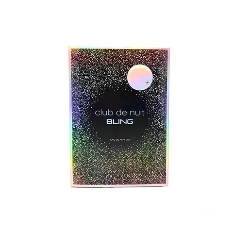 Armaf Club De Nuit Bling Unisex EDP Spray Fragrance - 2.5 fl oz Regular Edition Bottle for Adults, Citrus Aroma, Luminous, Stardust, Velvet Vanilla, Wood Notes, Non-Toxic Liquid, No Box, Single Item