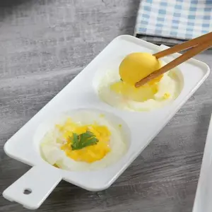Fun Kitchen Breakfast Portable Egg Cooker, DIY Mold Microwave Steamer, Cooks 2 Pouch Eggs at Once, Ideal for Quick Meals