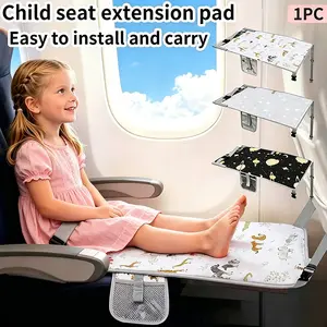 Airplane Seat Extension Pad, Baby Plane Sleeping Footrest, Portable Foldable Aircraft Foot Rest, Essential for Long Trips, Upholstered