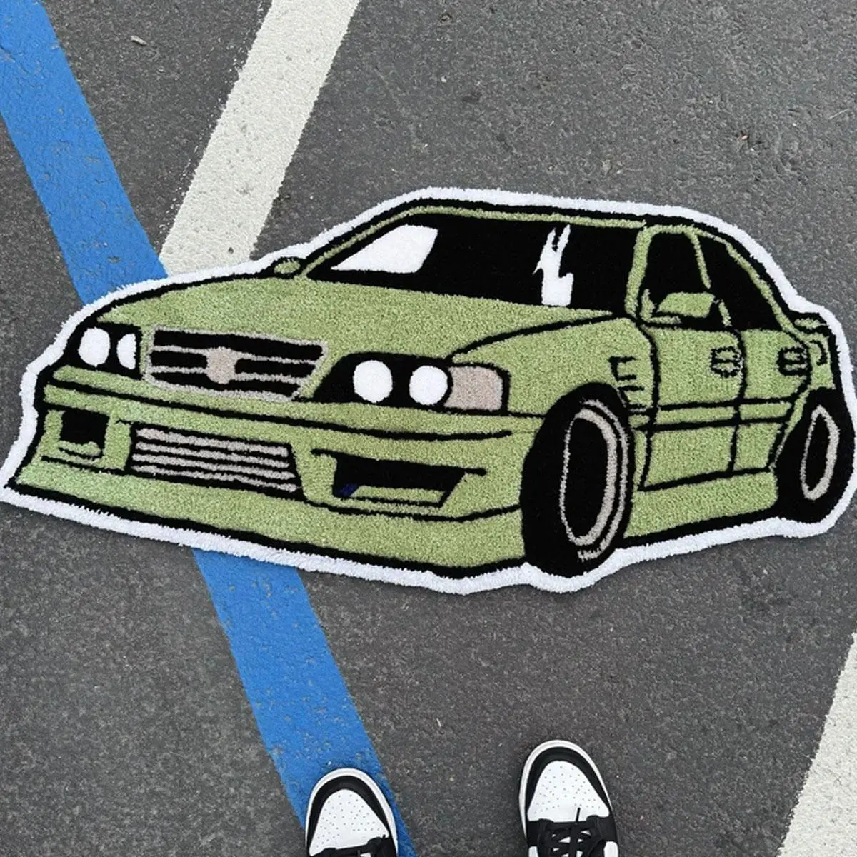 Car Pattern Floor Mat, Non-slip Soft Floor Carpet, Decorative Soft Flooring Area Rug, Cool Rugs, Cool Theme Rug for Home Living Room Bedroom, Vanity Decor Accessories