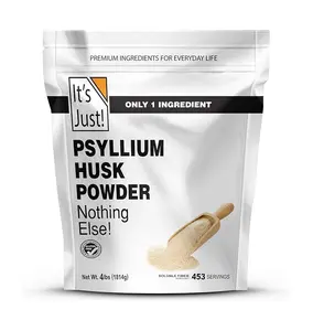 It's Just! - Psyllium Husk Powder, Easy Mixing Dietary Fiber, Cleanse Your Digestive System, Finely Ground Powder, Ideal for Keto Baking, Non-GMO (4 Pound (Pack of 1), Natural/No Added Flavor)