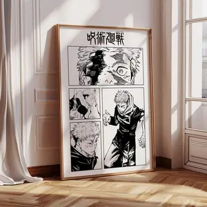 Jujutsu Kaisen Anime Poster, Yuji Itadori Art, JJK Gojo Poster