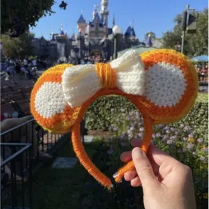 Handmade Crochet Mouse Ears- Candy Corn