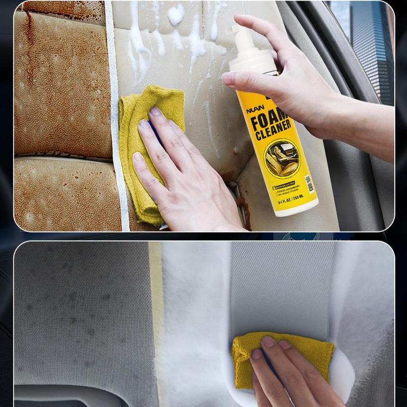 NUAN  Interior Cleaner Foam – Leather Seats, Headliner & Plastic Panel Protector
