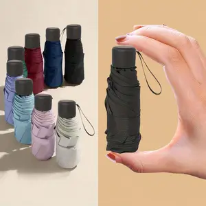 Pocket UV Protection Umbrella with Capsule Bag, Portable Sunshade Accessory, Ideal for Outdoor Activities and Daily Use, Perfect Valentine's Gift