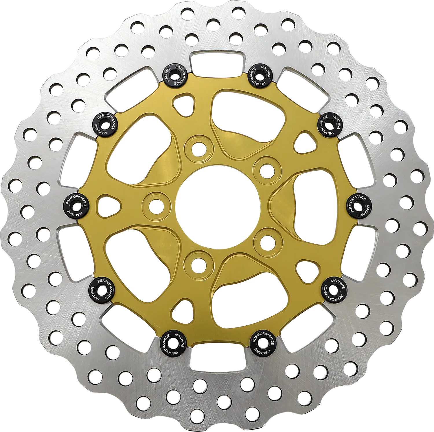 PERFORMANCE MACHINE (PM) Two-Piece Rear Brake Rotor - Dominator - 11.5" - Gold