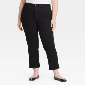 Women's Mid-Rise 80's Slim Fit Jeans - Universal Thread Black 17