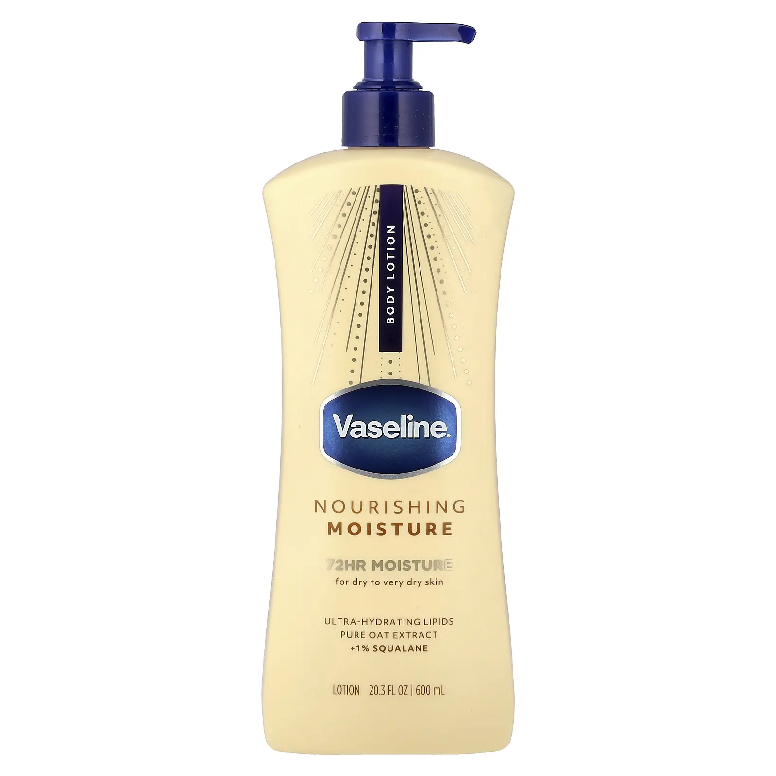 Vaseline Nourishing Moisture Body Lotion, For Dry to Very Dry Skin, 20.3 fl oz (600 ml)