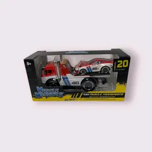 Datsun 240Z Muscle Machines 1/64 Muscle Transports JDM Flatbed with 1972 Model in Red & White
