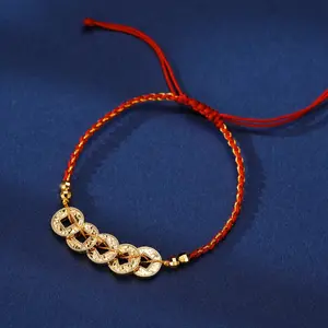 New Chinese-style Red String Bracelet 69 ST90019 Vibrant Red String Design Unique Chinese-style Accessory