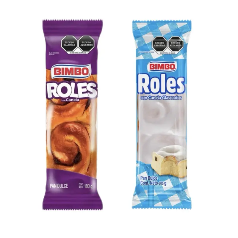 Bimbo Roles Canela y Roles Glaceados Pan