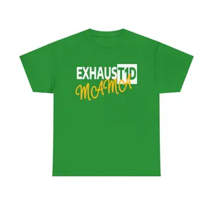 ADULT - exhausT1D (exhausted) Mama Graphic T-Shirt - Type 1 Diabetes Awareness Cotton Top