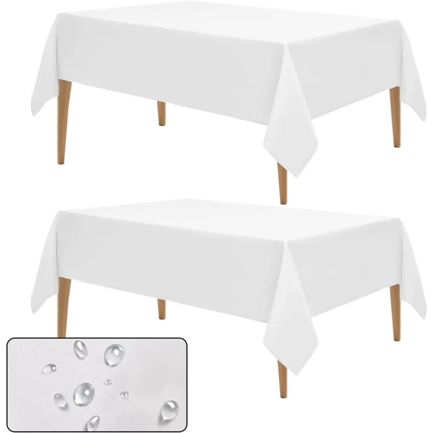 Handmade and party themed 6-piece set, 54 inch x 72 inch rectangular disposable tablecloth, made of PEVA material, suitable for kitchen, restaurant, wedding, birthday party, buffet, restaurant banquet and other scenes