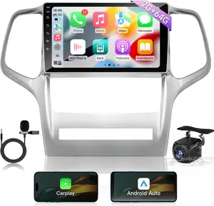 Android Radio for【Jeep Grand Cherokee 2010 2011 2012 2013 】with 9 Inch Touchscreen Wireless CarPlay Android Auto FM/RDS BT SWC USB Backup Camera Eq