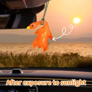 Duck Car Accessories, Color Changing Duck Creative Pendant, Temperature Reminder, Suitable for Cars, Bicycles, Indoor and Outdoor Ornament, Test Your Sunscreen’s True Protection