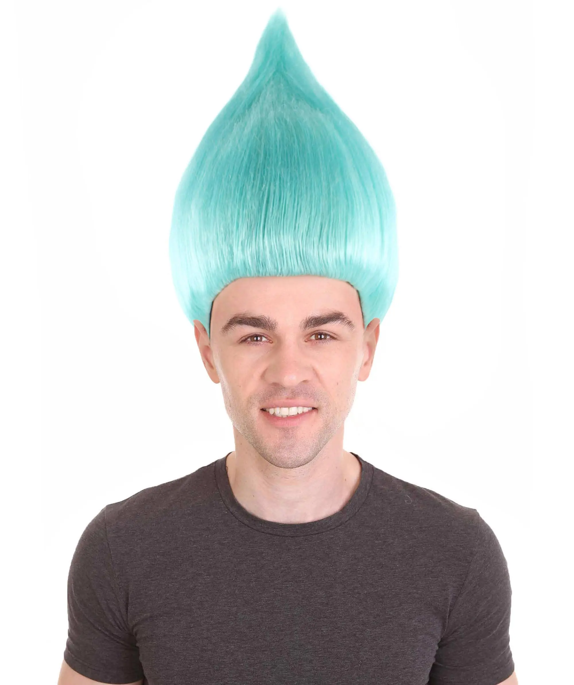 Unisex Adult Troll Wig Spiky Synthetic Hairpiece for Halloween Cosplay Premium Breathable Capless Cap Lightweight Adjustable Straps Multiple Color Options