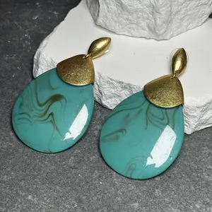 Ember Glass Teardrop Earrings