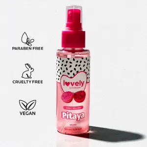 Face Beautiful Brazilian Pitaya Body Splash - Lightweight fruity fragrance mist for everyday freshness and post-shower reapplication, long-lasting scent, 100 ml / 3.38 fl oz