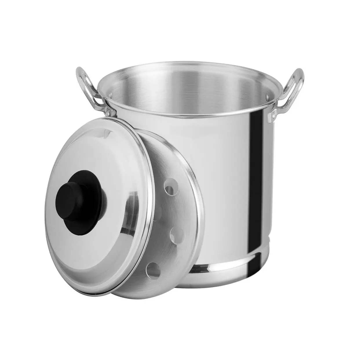 6-quart Steamer Pot With Tray And Aluminum Lid - Big For Tamales  Durable Stockpot Heavy Duty Handles Boiling Frying & Cooking Seafood Pasta Vegetables