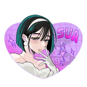 Alien Stage Acrylic Heart Keychain Charms - Sua Design, 3 Inches High, Metal Clasp, Cute & Heart Shaped, Perfect for Fans