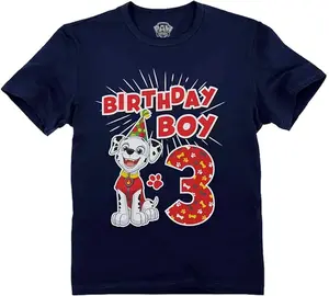 Tstars Marshall 3rd Birthday Boy Shirt Gifts for 3 Years Old Bday Paw Patrol Theme Party Toddler Kids T-Shirt Funny Graphic Tees