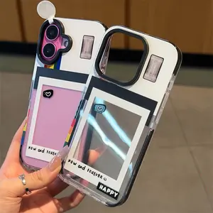 Vintage Polaroid Frame Phone Case for use with iphone 17 air 16 pro max 15 plus 14 pro 13promax Dual-color TPU phone cases for iphone12/11  phone case for Mens girlish/girly trending Photo Insertable