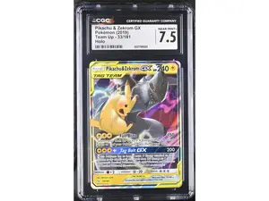 2019 Pokemon #33/181 Pikachu & Zekrom GX Team Up CGC 7.5