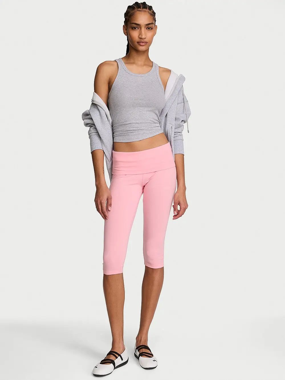 Victoria's Secret Angel Essentials Cotton Foldover Capri Legging