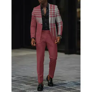 Trendy Fashion Small Suit for Men Spring and Autumn Versatile Blazer Men's High-end Suit with Long Pants Set Menswear Formal Workwear Trouser