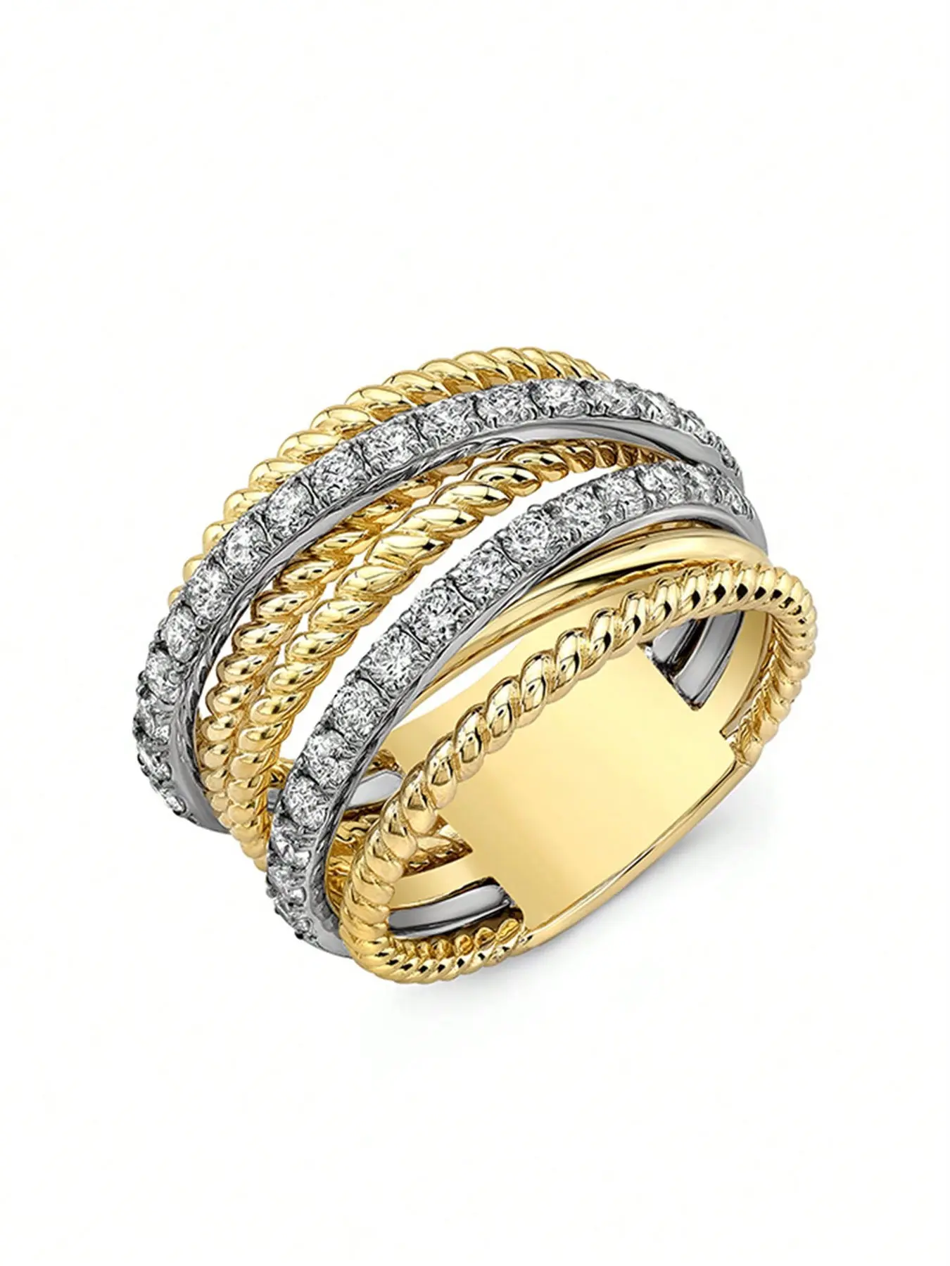 1 PC Gorgeous Cubic Zirconia CZ Ring For Women For Wedding Engagement Party Jewelry Valentine's Day GifT Dainty Stacking Rings Stackable Finger Rings