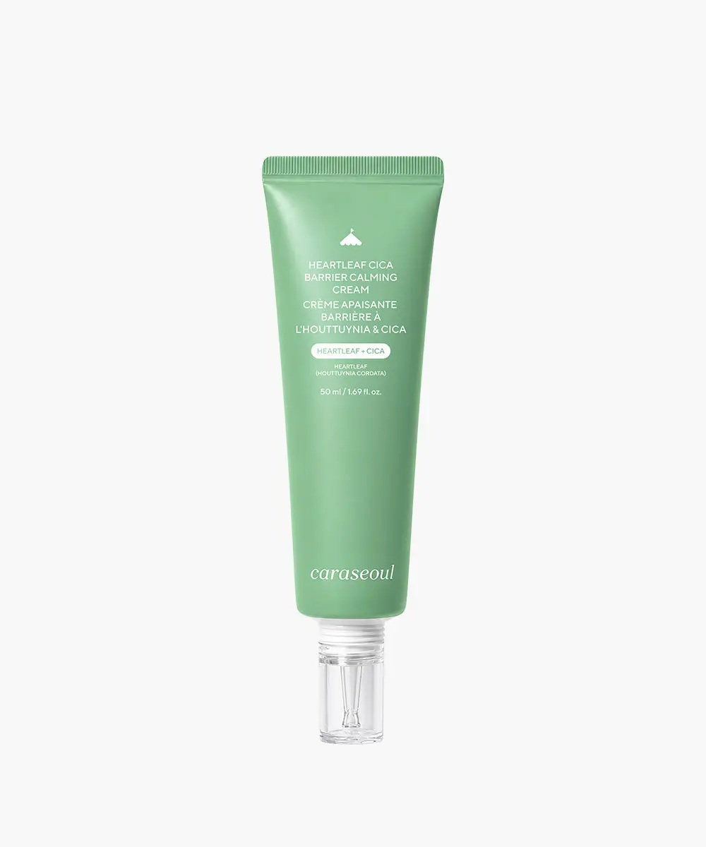 [caraseoul Official] Heartleaf Cica Barrier Calming Cream – Korean Lightweight Face Moisturizer for Sensitive Skin, Centella, Madecassoside, Niacinamide, Panthenol, Non-Comedogenic, 50ml