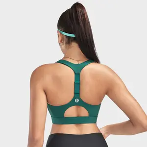 RUNNING GIRL High Support Sports Bra for Women Racerback with Hollow Design Removable Pads and Adjustable Wide Straps Perfect for Running Fitness Yoga