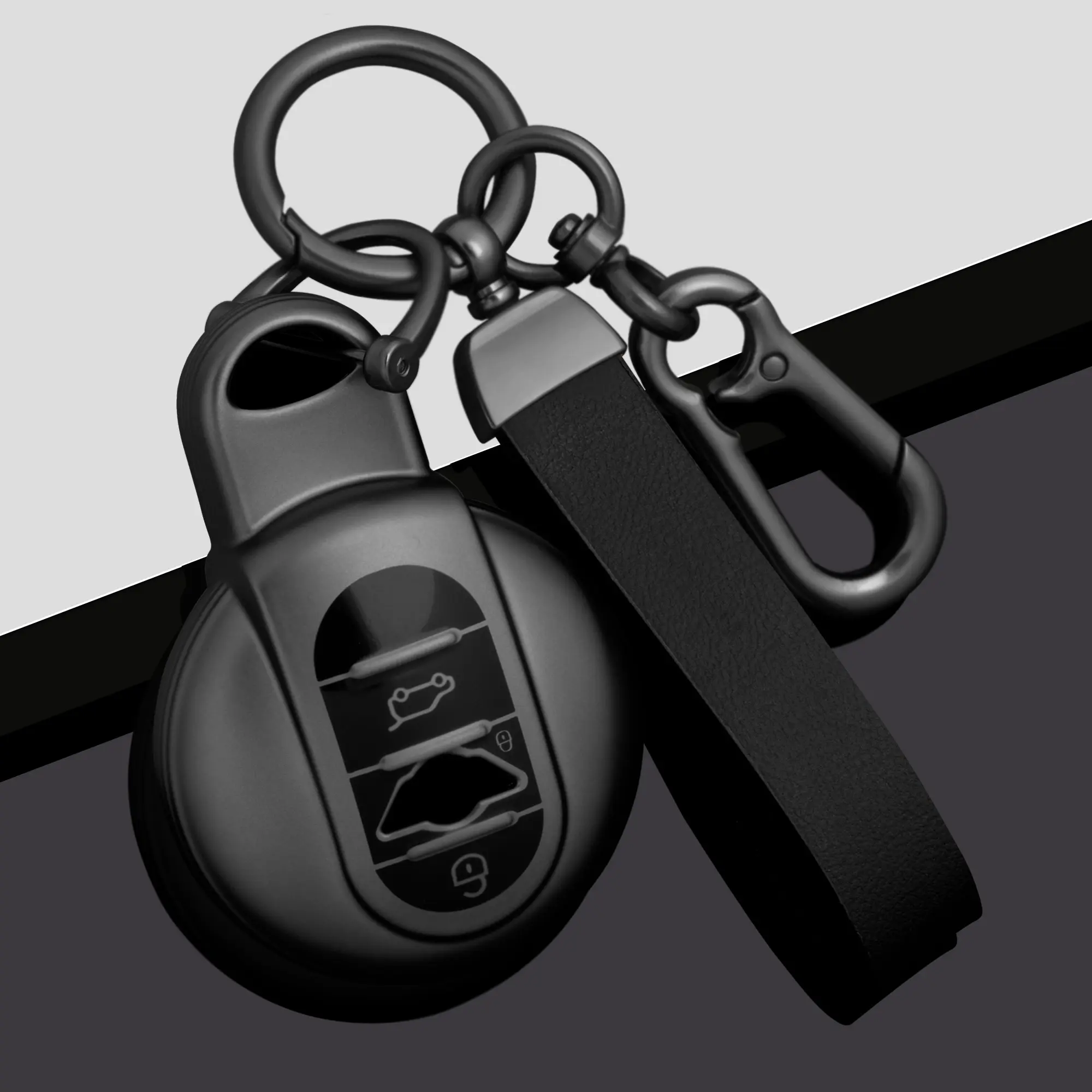 Bmw Mini Cooper Car Key Case, Compatible Models R55-R6, Remote Cover & Keychain Holder, Durable Design, Perfect Fit