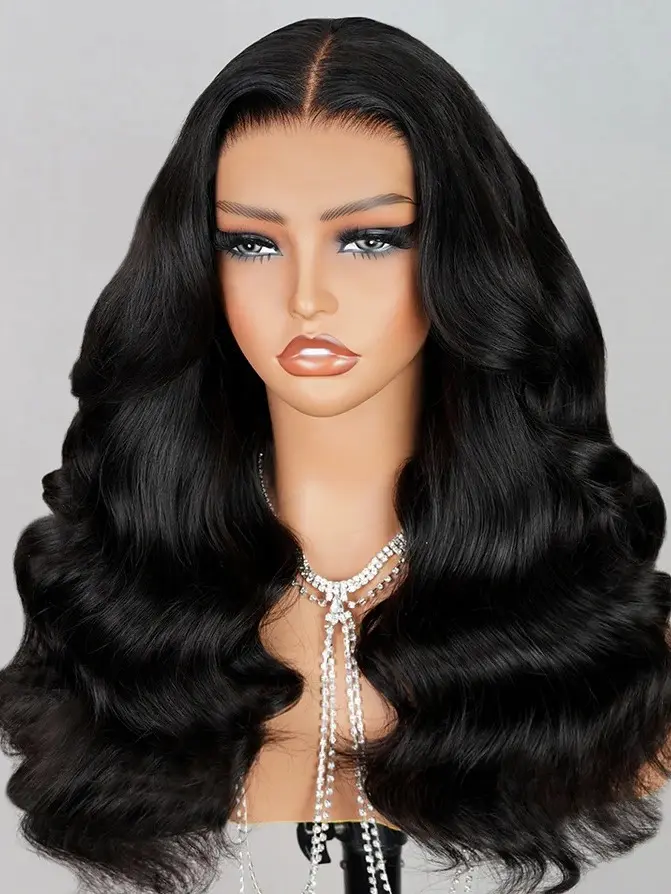 Megalook Glueless Wig Loose Body Wave Lace Front Wigs Human Hair 12A Glueless Wigs Human Hair Pre Plucked Pre Cut 6x5 Closure Wig Pre Bleached