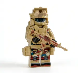 Wolf Warrior Special Forces Squad 6 PCS Set - Compatible Building Blocks Military Minifigures, Commando Army Men, Small Bricks STEM Toy for Boys