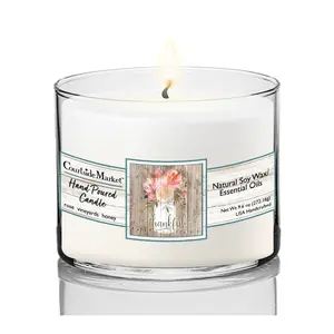 Courtside Market Thankful Circular Candle Glass9.6 oz.