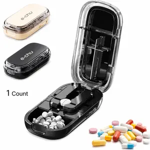 Precise Alignment Adjustable Pill Cutter Splitter, for Different Diameter Small Tablets Household Medication Management, Compact Medicine Gadget, Adjustable Position Stable Sharp Blade Pill Splitter