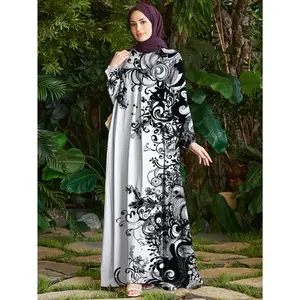 Plus Size - Plus Size - Stylish Embroidered Abaya Dress Designed for Women - a Long-Sleeved Modest Islamic Maxi Gown Featuring a Classic Arabic Design, Ideal for Eid And Everyday Use (Available in Various Colors)