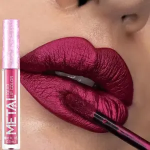 Matte Liquid Lipstick Waterproof Long Lasting 24 hour Non-Stick Cup Shimmer Glitter Lip Gloss Women Lip tint Makeup Cosmetics Lipstick