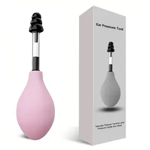 Portable Silicone Ear Pressure Tool, Ear Pressure Relief Suction Product, Manual Massage Tool for Women & Men, Lightweight