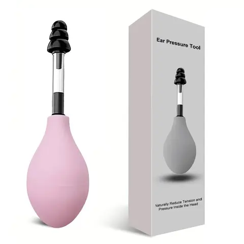 Portable Silicone Ear Pressure Tool, Ear Pressure Relief Suction Product, Manual Massage Tool for Women & Men, Lightweight, Ear Canal Cleaner, Ear Care Products