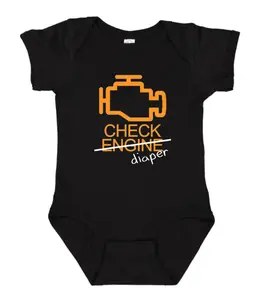 [Lunicora] Check Diaper Funny Onesie, Funny Baby Bodysuit, Sarcastic Novelty Baby Onesie, Funny Infant Onesie