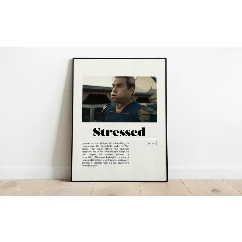 The Boys | Homelander Stressed | Eric Kripke | Minimalist Tv Series Poster | Vintage Retro Art Print | Custom Poster | Wall Decor