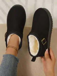 Women's Winter Snow Boots, Warm Fleece Lined, Slip-On Design, Durable Rubber Sole, Perfect for Cold Weather & Daily Use