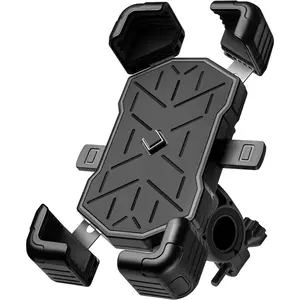 Bike Phone Holder Mount for 4.5''-7.1'' Phones, Quick Release Handlebar Clamp, 360 Rotatable Motorcycle Mount