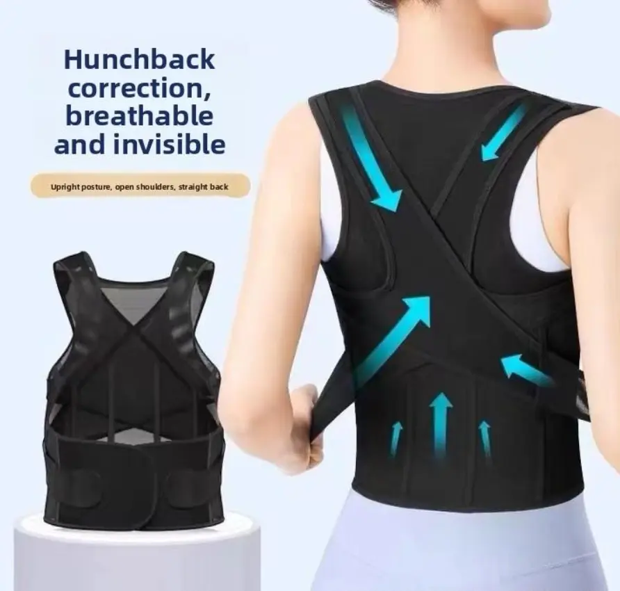 Posture Brace for Adults, Invisible Mesh Adjustable Back Straightener with Upper Back Support for Spine Alignment and Daily Wear